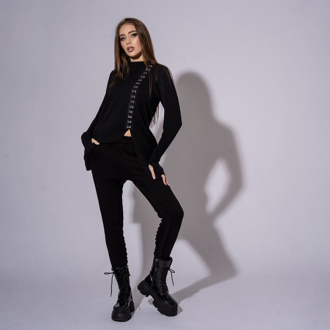 Carolina D: Trening dama negru din bumbac