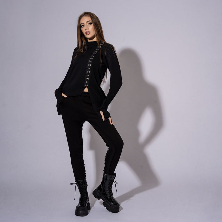 Carolina D: Trening dama negru din bumbac