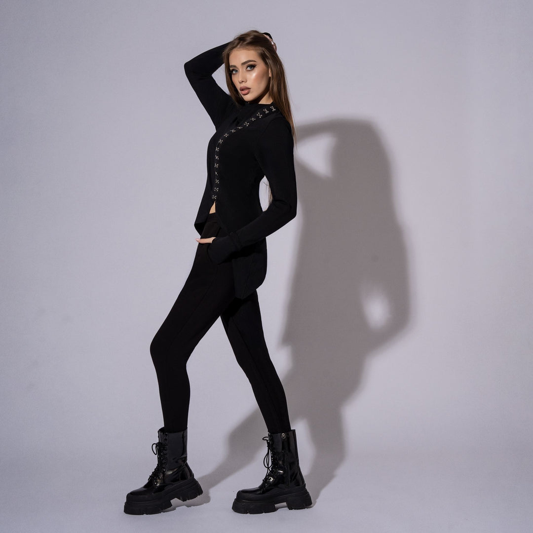 Carolina D: Trening dama negru din bumbac