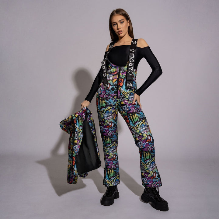 Costum ski dama printat