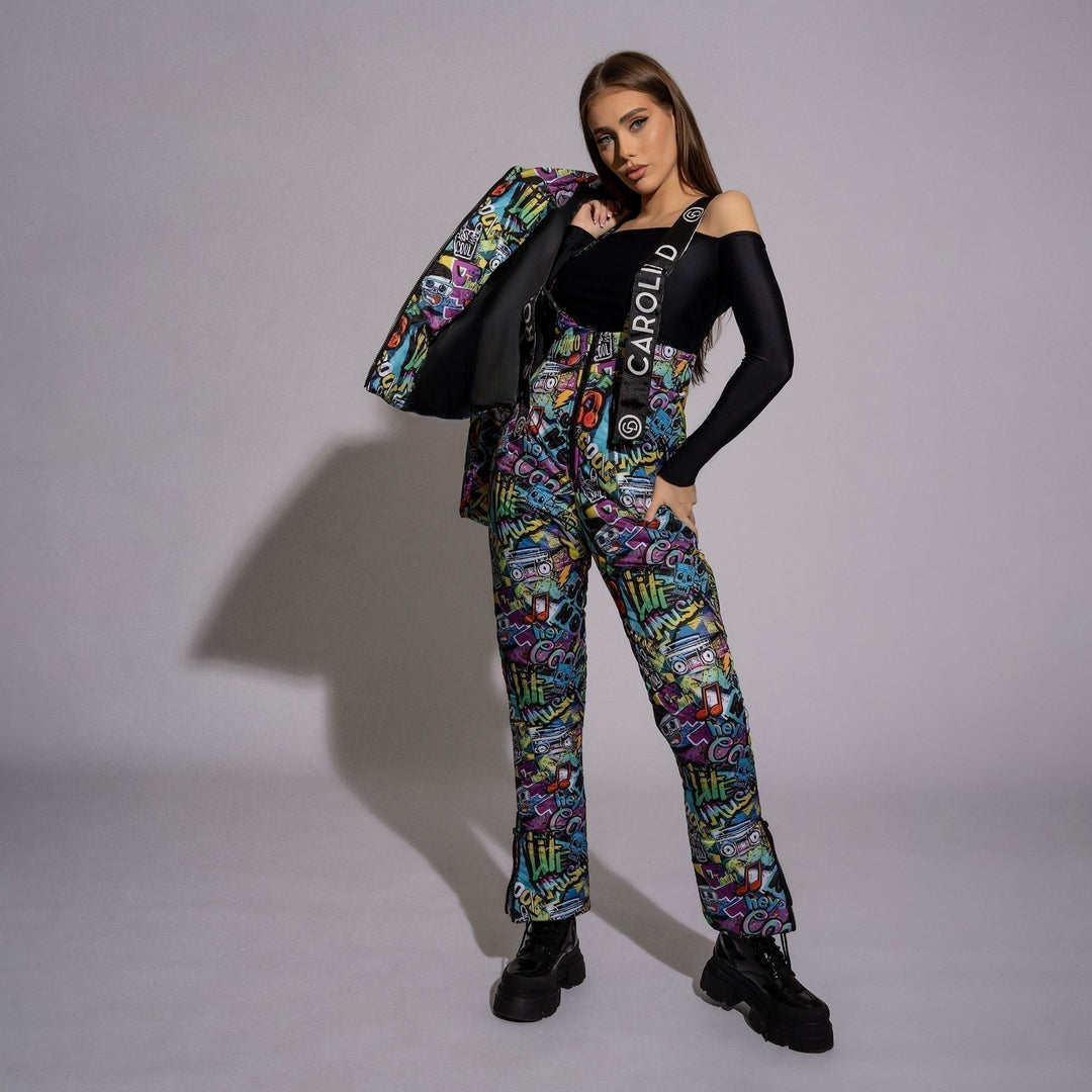 Costum ski dama printat