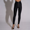 Carolina D pantaloni lycra cu fermoar pe tur