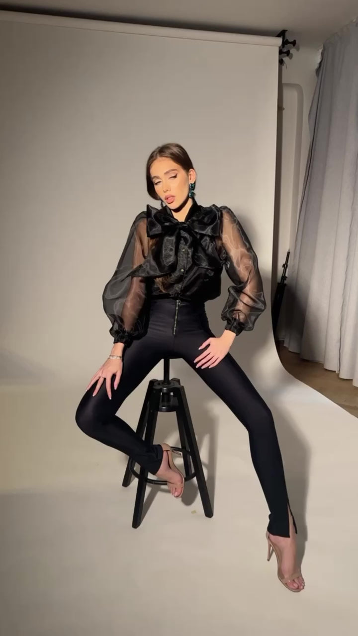 Pantaloni tip pana, eleganti din lycra Endless