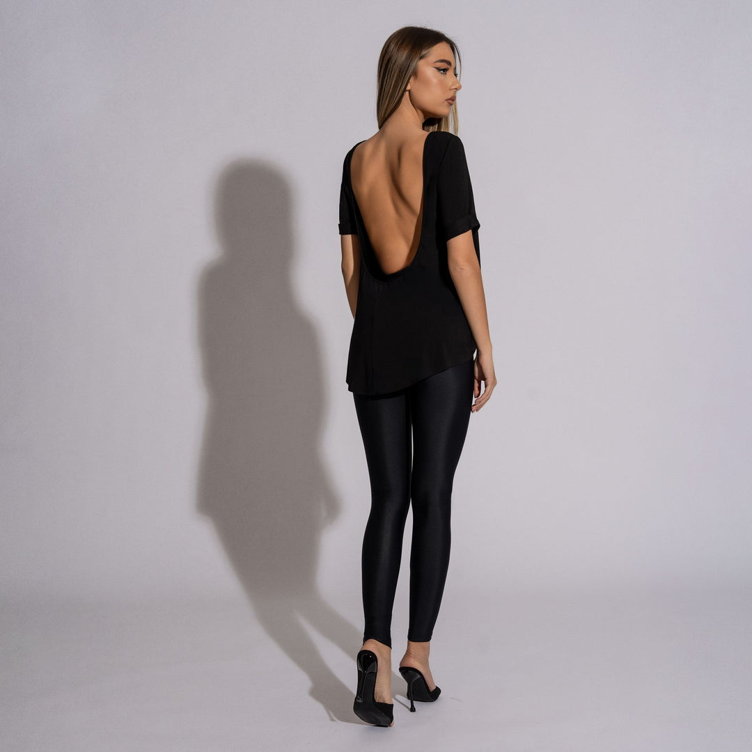 Carolina D pantaloni lycra cu fermoar pe tur