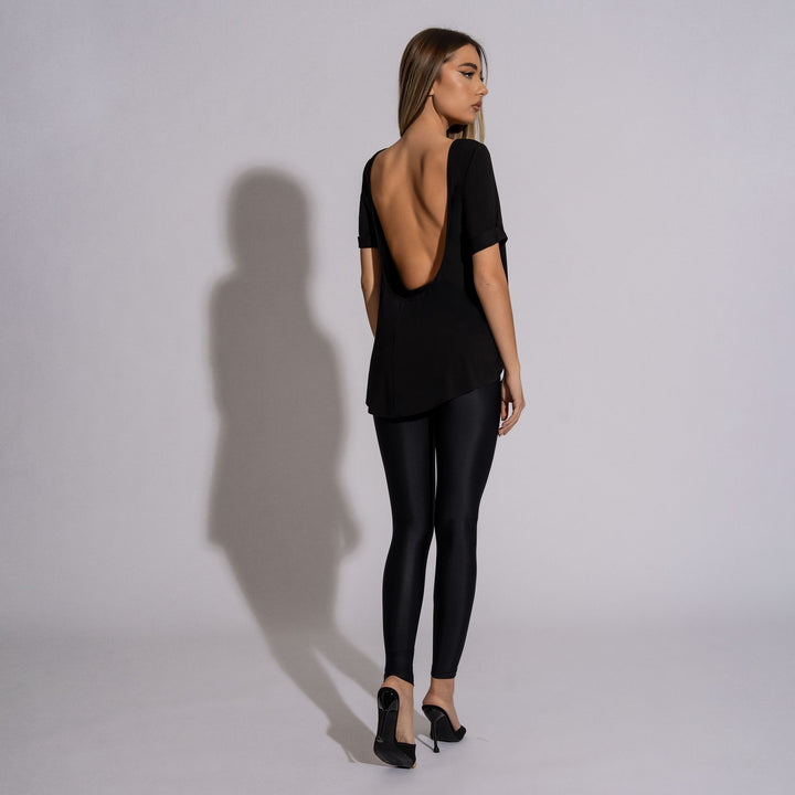 Carolina D pantaloni lycra cu fermoar pe tur