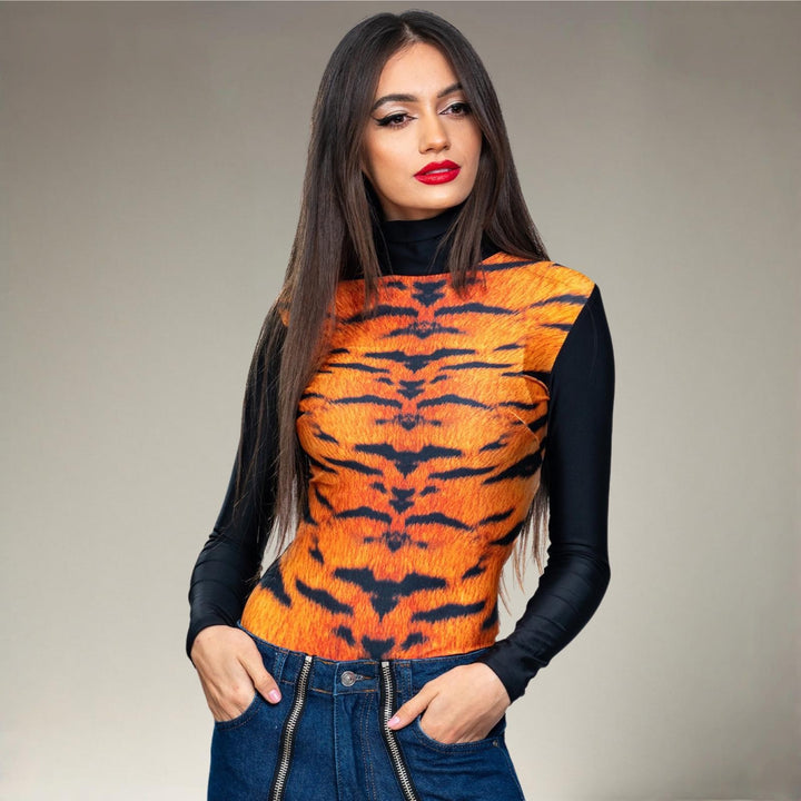 Helanca dama printata modelatoare Tiger