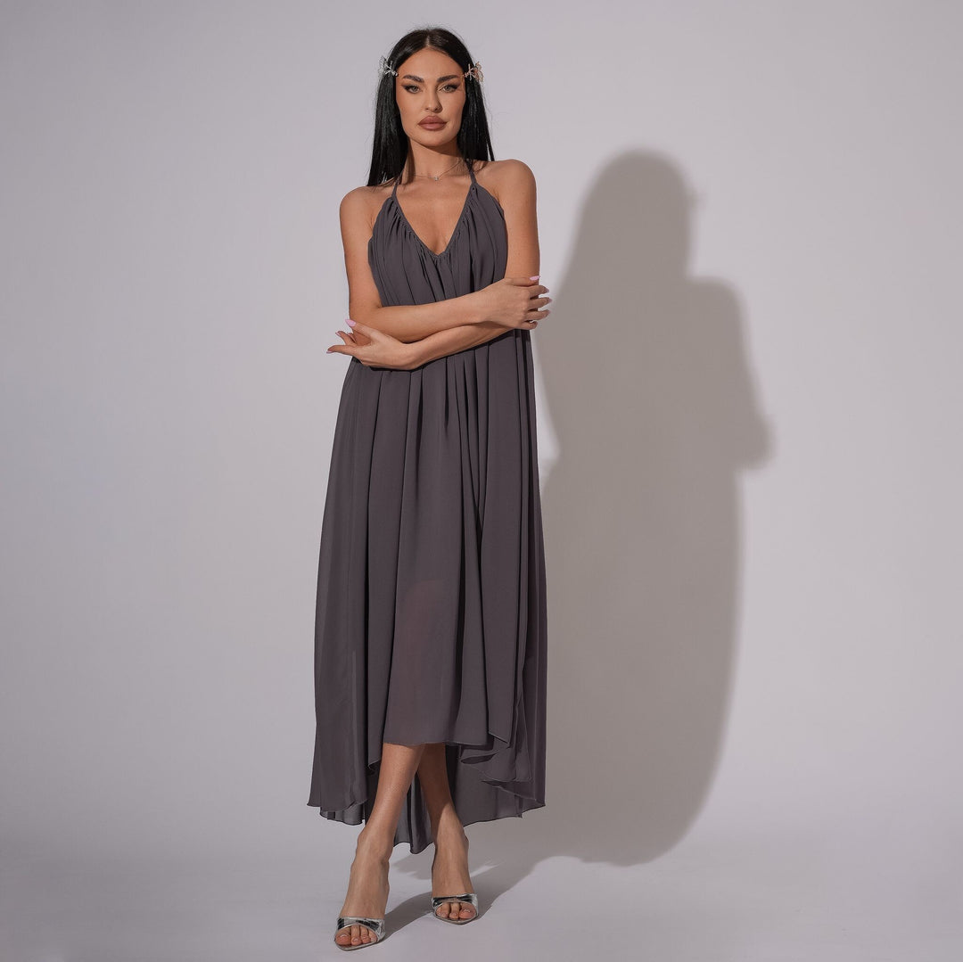 Rochie din voal asimetrica cu spatele gol Shades of Gray