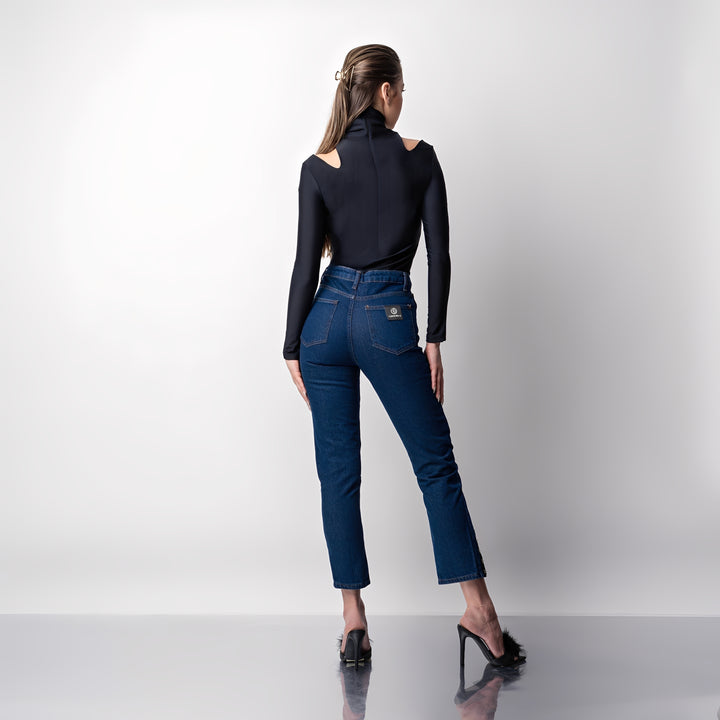 Helanca dama neagra modelatoare cu decupaje