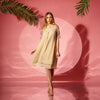 Rochie babydoll din voal cu insertii din dantela Emma