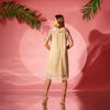 Rochie babydoll din voal cu insertii din dantela Emma