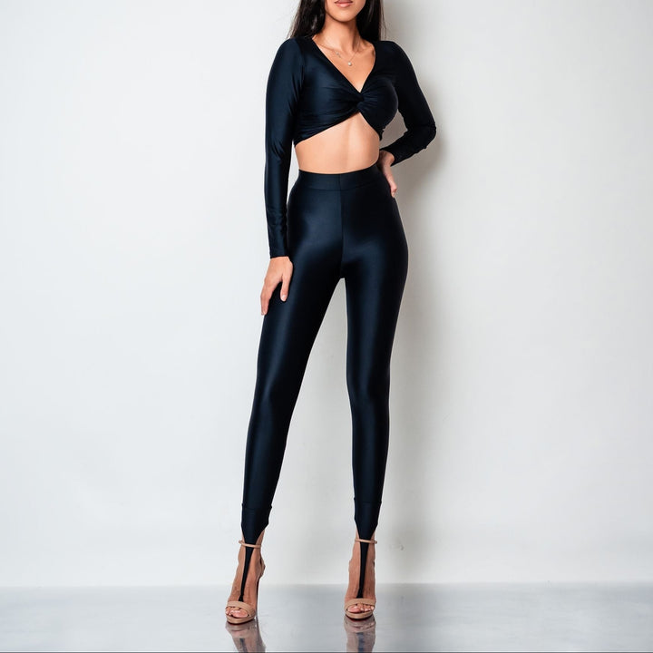 Bustiera modelatoare cu maneca lunga si nod Delulu