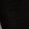 Pantaloni decupati din denim cu aspect vintage si colanti modelatori negri Back to Black