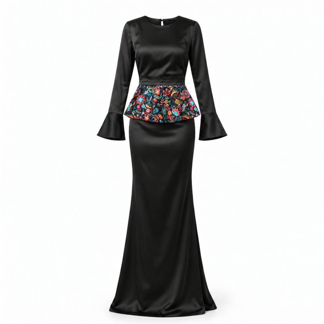 Brâu Peplum talie Detașabil cu Paiete Multicolore – Accesoriu de Designer CarolinaD