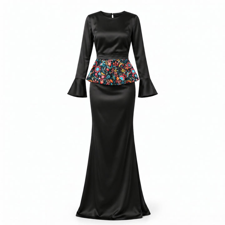 Brâu Peplum talie Detașabil cu Paiete Multicolore – Accesoriu de Designer CarolinaD