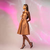 Bluza din lycra maro cu maneca lunga