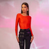 Bluza din lycra rosie cu maneca lunga
