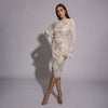 Carolina D Rochie alba din dantela tip broderie