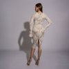 Carolina D Rochie alba din dantela tip broderie
