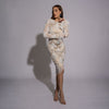 Carolina D Rochie alba din dantela tip broderie
