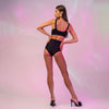 Chiloti modelatori din lycra cu talie inalta