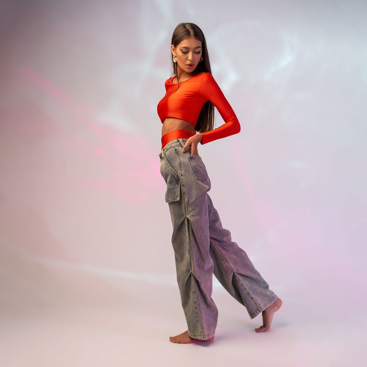 Chiloti modelatori din lycra cu talie inalta Rosii