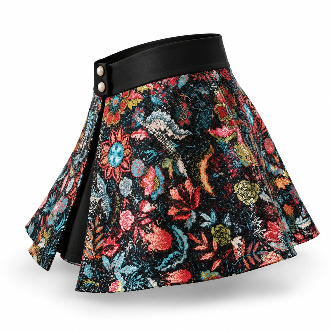 Brâu Peplum talie Detașabil cu Paiete Multicolore – Accesoriu de Designer CarolinaD