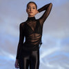 Helanca neagra dama transparenta