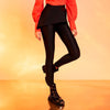 Pantaloni dama din lycra cu fusta asimetrica