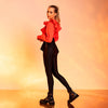 Pantaloni dama din lycra cu fusta asimetrica