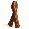 Pantaloni damă Lycra Premium cu talie înaltă, croială dreaptă, cupru