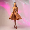 Rochie tip sarafan din poplin de bumbac crem