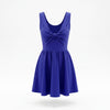 Rochie Mini elastica cu funda pe bust Albastru Electric cu Reflexii Violet