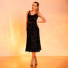 Top din catifea neagra cu cupe din dantela