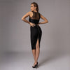 Carolina D: rochie neagra din tulle cu fermoar la spate