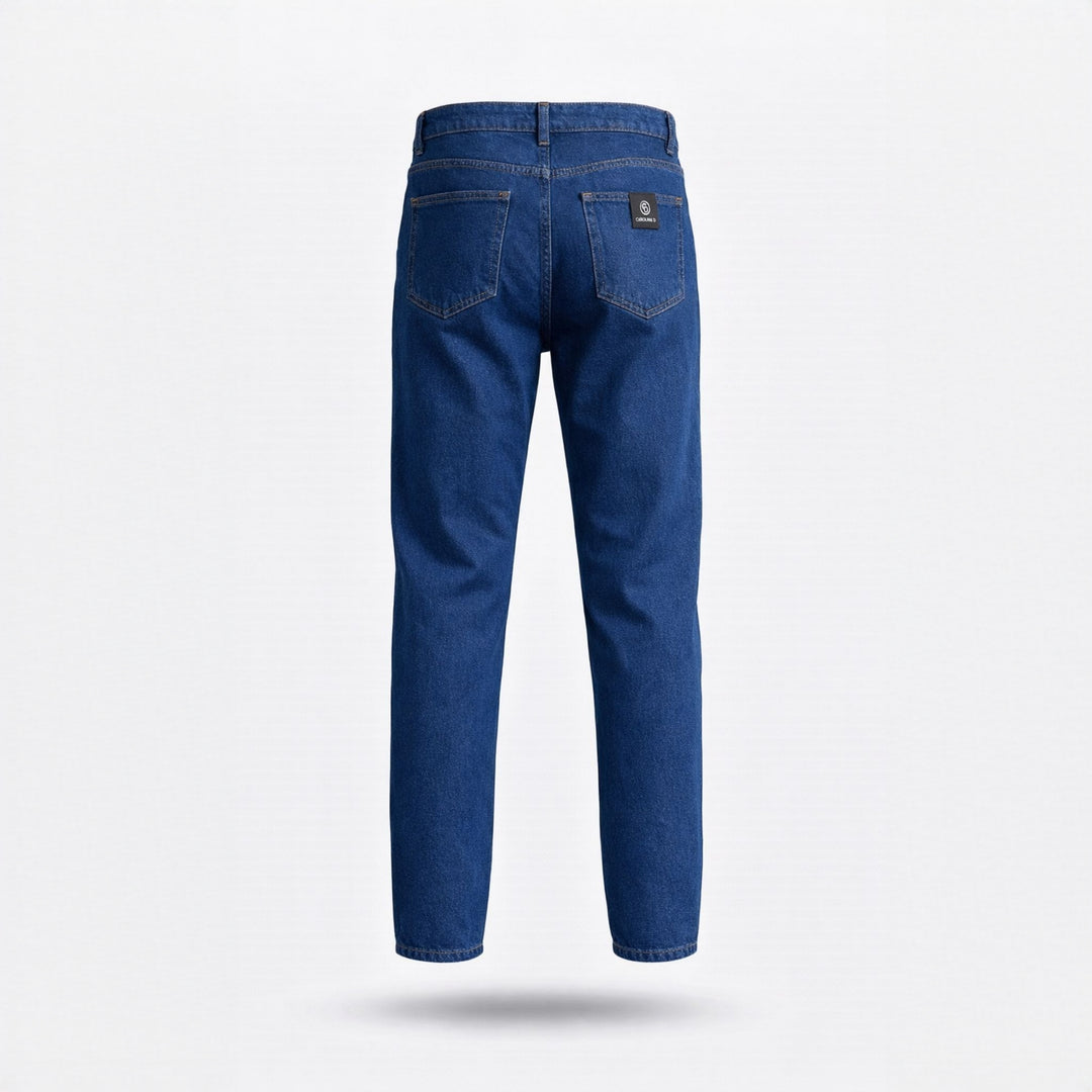 Blugi dama cu fermoare pe picioare No6 Dark Blue