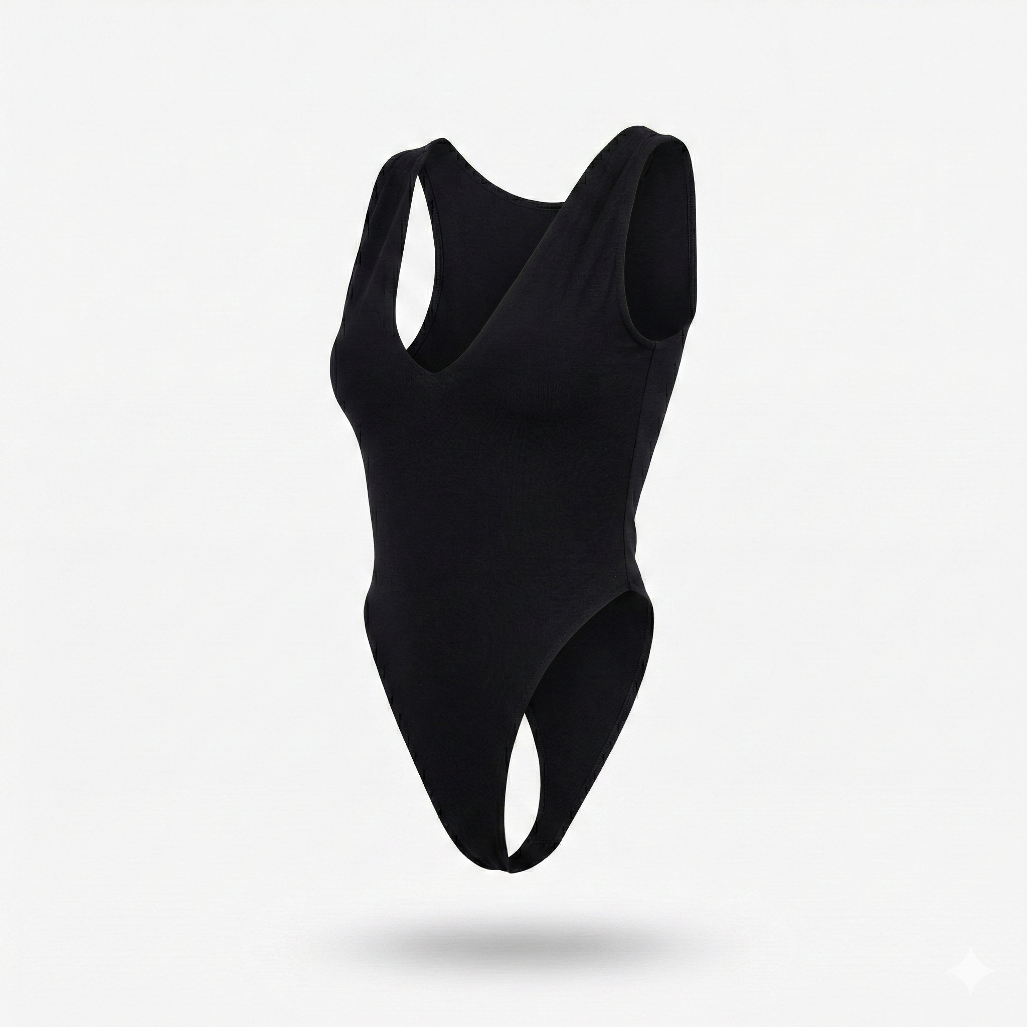 Body moale si confortabil din vascoza de bambus, cu croiala high-cut pe sold Confy