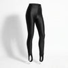 colanți negri cu talie înaltă și elastic sub talpă, din Lycra Premium cu efect modelator și finisaj ușor lucios.