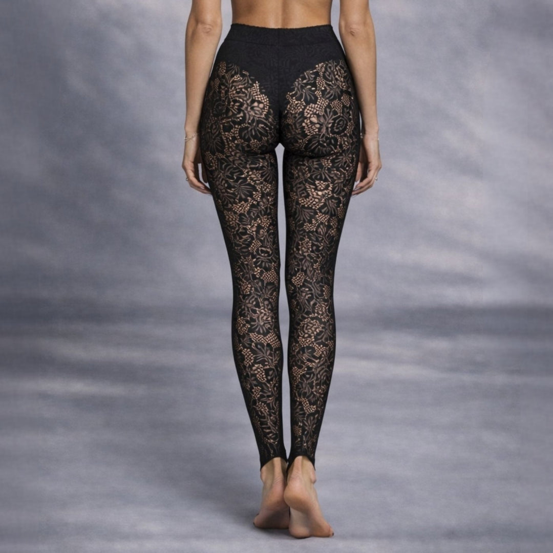 Colanti din dantela cu efect de alungire conceputi pentru incaltaminte cu toc inalt Foxy Lace