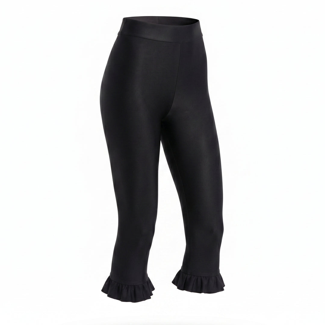 Colanți Stil Capri cu Volane – Lycra Premium, Efect Modelator și Fit Perfect