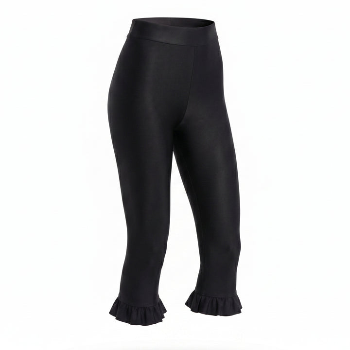 Colanți Stil Capri cu Volane – Lycra Premium, Efect Modelator și Fit Perfect