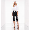 Colanți Stil Capri cu Volane – Lycra Premium, Efect Modelator și Fit Perfect