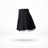 Fusta scurta neagra cu insertii din poplin Urban