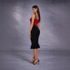 Fusta neagra midi tip creion cu volan