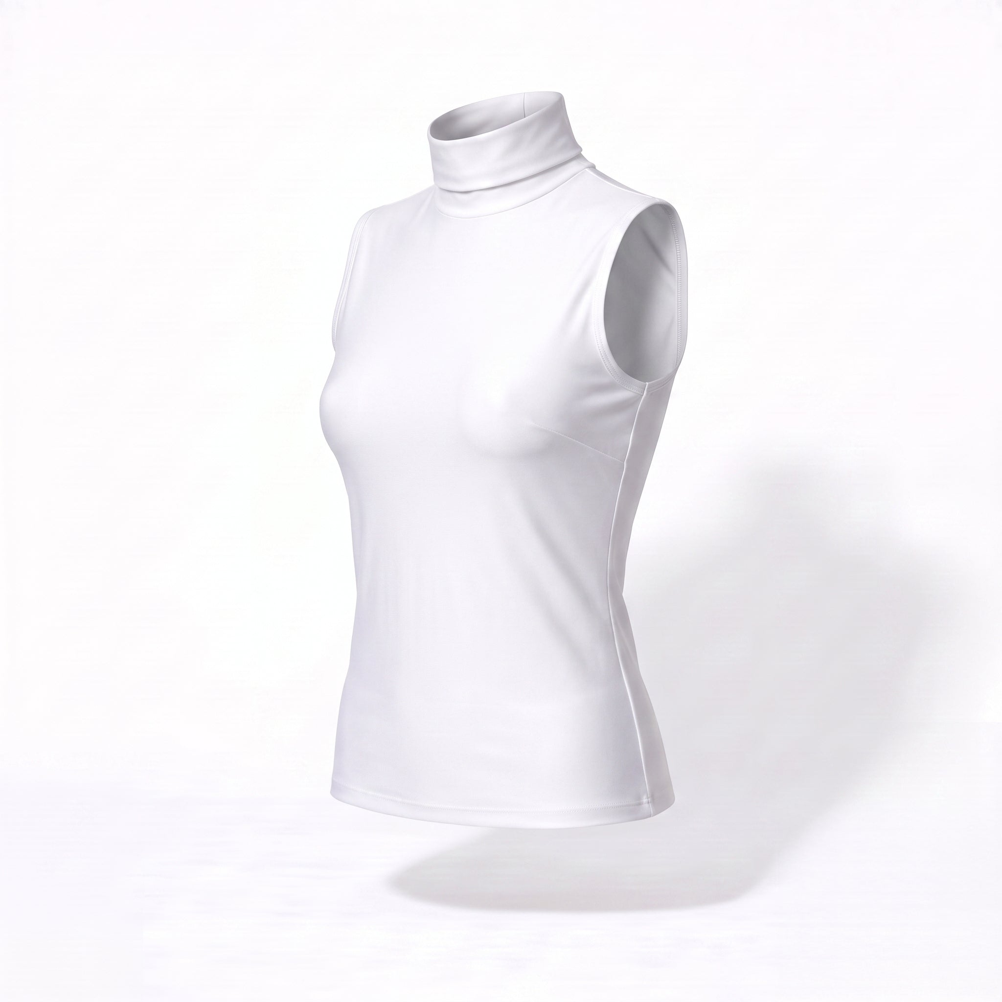 REDUCERE LIMITATA DE LANSARE! Helancă Albă Fără Mâneci din Lycra Premium – Top Mulat Damă