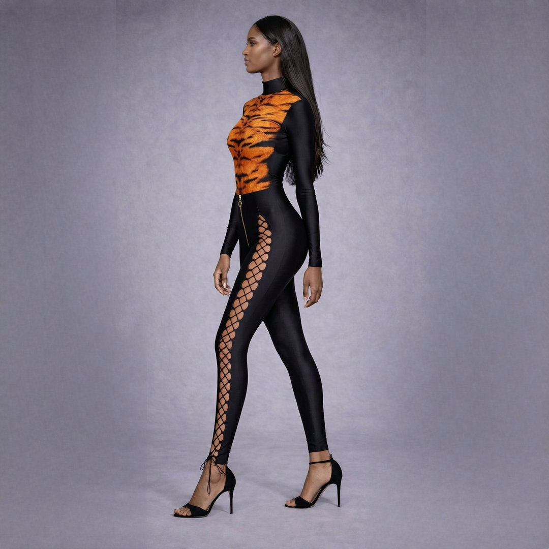 Helanca dama printata modelatoare Tiger