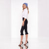 Colanți Stil Capri cu Volane – Lycra Premium, Efect Modelator și Fit Perfect