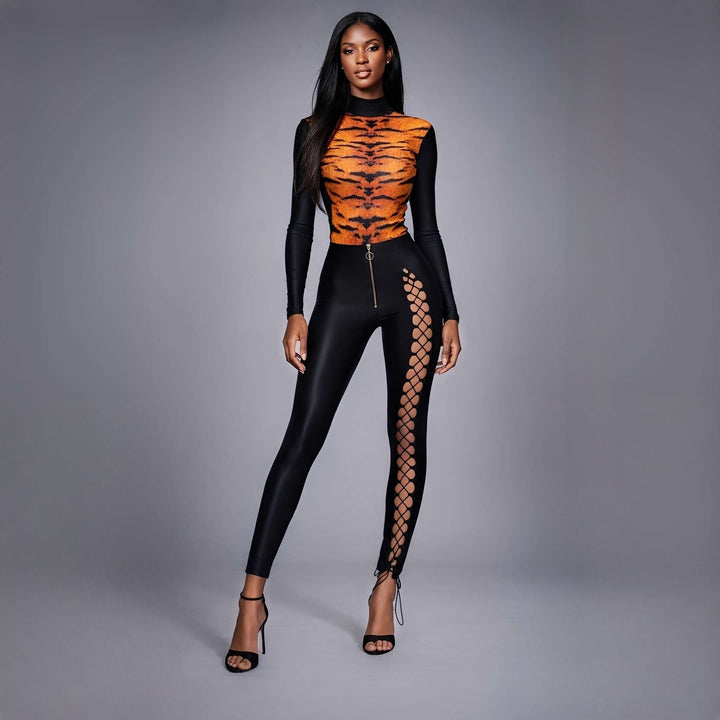 Helanca dama printata modelatoare Tiger