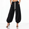 Pantaloni Trening Damă Oversized Balloon din Bumbac 100% – Negru
