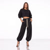 Pantaloni Trening Damă Oversized Balloon din Bumbac 100% – Negru