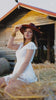 Rochie alba scurta cu volane JASMINE
